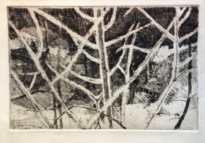Snowy woods
Etching